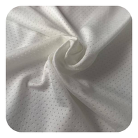 Kain Rajut Elastis Breathable 160GSM 95% Poliester 5% Spandex Model Butterfly Bird Eye Mesh untuk Pakaian Olahraga, Seragam Tenis, Kaos Polo