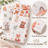 Couverture légère en coton et bambou pour nouveau-né, portable, à imprimé animal, respirante, pour poussette et chambre de bébé