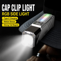 Lampe frontale à LED COB pivotante à 90 degrés, multifonctionnelle, avec détecteur de mouvement, portable, étanche, lampe de vélo rechargeable, lampe de travail