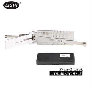 Outil de crochetage et de décodage automatique Lishi 2 en 1 HY15 pour voitures Hyundai/Kia, acier inoxydable, utilisation professionnelle par les serruriers - Product Image 2