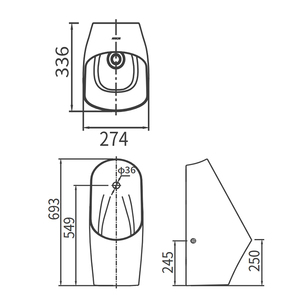 Mũi tên gốm BồN TiểU bát treo tường trắng gốm BồN TiểU bát cho nhà vệ sinh - Product Image 6