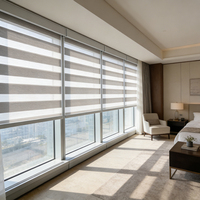 Persianas Enrollables Modernas con Tela Filtrante de Luz, Tipo Zebra, para Decoración de Sala de Estar y Dormitorio