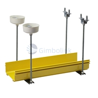 Solución de gestión de cables de fibra óptica Gimbo: Canal de cableado de fibra óptica de 100 mm con riel lateral, protector de cables, galvanizado en caliente