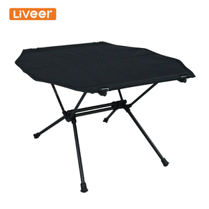 <span class=keywords><strong>Table</strong></span> <span class=keywords><strong>de</strong></span> camping octogonale pliable légère en fibre <span class=keywords><strong>de</strong></span> carbone Liveer, tissu Dyneema, portable, imperméable, pour l'extérieur - Product Image 1