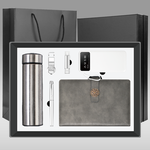 New Gadgets Top Ranking Corporate Gift Set Practical Flask Notebook USB Pen Keychain Power Bank for Business Office