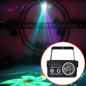 EU Honeycomb Pattern 2 in 1 Beam Strobe Stage Laser <b>Projector</b> KTV Bar Home Party Atmosphere Lamp - Product Image 1
