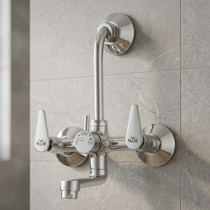Robinet Mitigeur Mural 2-en-1 en Alliage de Zinc, Finition Chromée, Double Commande, Robinet de Salle de Bain et Cuisine, Vanne Dérivante pour Douche, Raccord de Plomberie - Product Image 3