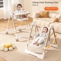 Chaise haute bébé moderne en plastique, réglable, portable, avec siège rembourré, sûre, respectueuse de l'environnement, durable, pour manger et nourrir