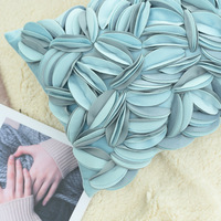Innermor fait à la main romantique 3D géométrique fleur carré décoratif canapé coussin pour la maison ou l'hôtel pour les fêtes de la Saint-Valentin