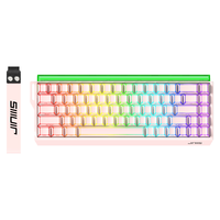 Clavier de jeu mécanique filaire JINMS HERO 68HE, clavier à touches interchangeable à chaud, touches DIY, clavier RGB Esport avec pilote Web, OEM