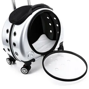 Carrello da viaggio per animali domestici trasparente bolla traspirante portatile telescopico maniglia valigia gabbia zaino per animali domestici carrello per piccoli animali domestici