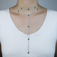 Chaîne de Tennis en zircon cubique à fleurs colorées, haute qualité, collier ras du cou Sexy et long, bijoux pour femmes, 2023
