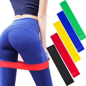 Set of 5 Elastic Workout Loops Bands for Fitness Home Gym