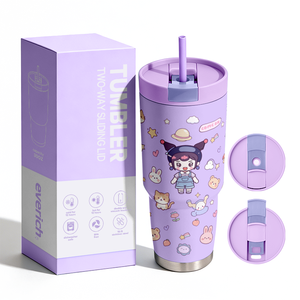 Tumbler in Acciaio Inox con Manico per Amanti del Caffè, Design Semplice per Uso Esterno, Capacità 30oz con Isolamento Termico - Product Image 2