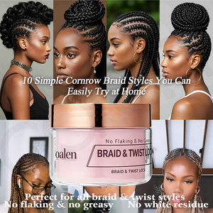 Gel coiffant Oalen Private Label en gros pour tresses et torsades, tenue extrême, sans résidus, anti-frisottis, brillance intense pour toutes les coiffures tressées - Product Image 3