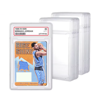 Dalle de Carte Gradée Ultra-Sonore Transparente 35PT Personnalisée en Acrylique pour Cartes à Collectionner, Étui Support de Classement, pour Dalles CGC PSA