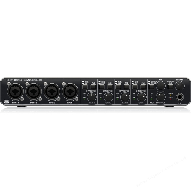 Behringer UMC204HD Audiophile 2x4, 24-Bit/192 kHz USB Audio/MIDI Interface with Midas Mic Preamplifiers