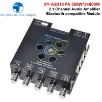 XY-AS21HPA Bluetooth yüksek güç dijital amplifikatör kurulu 2.1 kanal Subwoofer 300W * 2 + 600W çift TPA3255 ampliampli