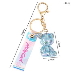 Manufacturer 3D PVC Plastic Kids Cute Cartoon Designer Car <b>Key</b> <b>Chain</b> Ring Toy Keyring Creative Bear Keychain - Product Image 5