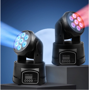 ไฟพาร์ LED RGBW ขนาดเล็ก 7 ดวง แบบสแกน DMX512 5000K แสงเดย์ไลท์ AC220V มาตรฐาน IP วัสดุ PC ไฟสัญญาณเลี้ยวสำหรับเวที มีสินค้าพร้อมส่ง - Product Image 2