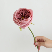 Centres de table de mariage de haute qualité, fleurs réalistes, rose Austin, rose poussiéreuse