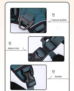 Kingtale調節可能リフレクター通気性犬ハーネス大人犬用厚手ソフトハンドル付き - Product Image 6