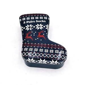 Usine directe Vente Botte ou En Forme De Chaussette De Noël En Métal de Promotion de Cadeau Étain Boîte D'emballage - Product Image 3