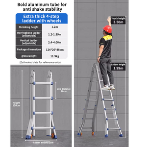 Escalera Telescópica Plegable de Aluminio Moderna al <span class=keywords><strong>Mejor</strong></span> Precio, Multiusos, Lista para Enviar, Capacidad de Carga de 150 kg, Certificación CE - Product Image 5