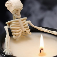 Bougie parfumée vintage en forme de crâne pour Halloween, décoration de style campagnard gothique, bougie crâne pour salle de bain, décoration de table à manger et de cheminée