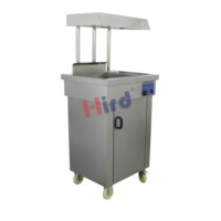 Chauffe-Plats Électrique de Table Deluxe en Acier Inoxydable 201/304 de 50L avec Support de Présentation et Station d'Emballage pour Frites