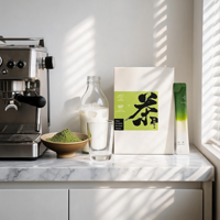 Sachets de poudre de matcha de qualité cérémonielle 2g, prêts à expédier, conformes aux normes européennes, sachets de thé vert instantané en gros, lot de 10