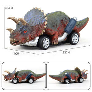Juguete de Coche de Dinosaurio en Miniatura para Niños, Modelo de Dinosaurio Realista con Fuerza de Retroceso, Vehículo Promocional de Plástico con Inercia - Product Image 5