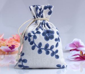 Eco-Friendly Natural Muslin Cotton Linen Gift Packaging Pouch New Design Jewelry <b>Crafts</b> Package Ribbon Handle for Shopping <b>Bags</b> - Product Image 1