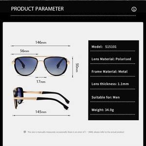 高品質<span class=keywords><strong>2026</strong></span>トレンドニューレトロ1.1偏光高級アイウェアメガネファッションメンズダブルビームアウトドアドライビングサングラス - Product Image 2