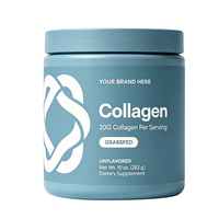 Poudre de peptides de collagène multi-sources OEM, supplément de collagène personnalisé sous marque privée pour la beauté de la peau, des cheveux et des ongles, vente en gros
