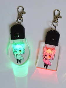 Làm Cho <span class=keywords><strong>Keychain</strong></span> Thiết Kế Riêng Của Bạn Tùy Chỉnh Hai Mặt In Acrylic Dẫn Ánh Sáng <span class=keywords><strong>Keychain</strong></span> - Product Image 4