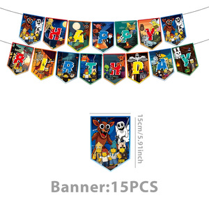 Articles de fête sur le thème de 99Nights in the Forest, nouveau jeu de <span class=keywords><strong>Roblox</strong></span> de haute qualité, assiettes, nappes, ballons, ensembles de vaisselle - Product Image 5