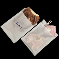 Sacs en papier glassine biodégradables autocollants, pochettes translucides, logo personnalisé, résistants à l'humidité, réutilisables pour vêtements et chaussures