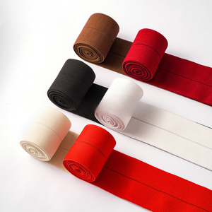 Nylon Gấp Ban Nhạc Đàn Hồi Màu Đen Và Trắng Đầy Màu Sắc Jacquard Logo Rộng <span class=keywords><strong>4Mm</strong></span> Cho Phụ Nữ Của Quần Váy Túi Vải - Product Image 1