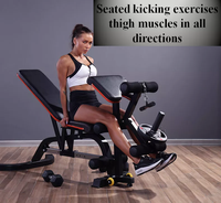 Banc de musculation pliable et réglable multifonctionnel avec haltères et plaques de poids – Équipement de gym pour entraînement de force, en métal durable, sûr et stable