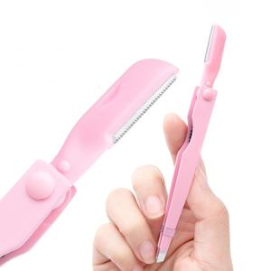 Pince à épiler pour sourcils Pinky Leem, vente en gros personnalisée, logo privé, pince à épiler pour sourcils en métal épais noir et rose, acier inoxydable - Product Image 3