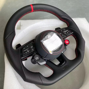 Volant sport RS entièrement en cuir avec bouton de démarrage compatible <span class=keywords><strong>Audi</strong></span> B8.5 S4 S5 RS5 RS6 <span class=keywords><strong>Q5</strong></span> Q7 A3 S3 A8 A1 A6 RS7 A7 A4 RS4 TT - Product Image 5
