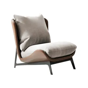 Canapé monoplace léger de luxe petit appartement fauteuil de loisirs italien minimaliste designer fauteuil à oreilles paresseux chaise nordique
