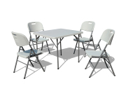 Table d'extérieur pliable moderne en plastique de 1,2 m, légère et résistante aux intempéries, mobilier de jardin pour parcs, écoles et hôpitaux