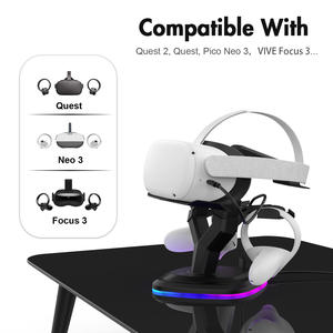 Station de charge pour casque VR AMVR RGB compatible avec <span class=keywords><strong>Meta</strong></span> <span class=keywords><strong>Quest</strong></span> <span class=keywords><strong>2</strong></span> et tous les appareils VR de type C - Product Image 6