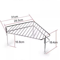 Support de plaque d'angle de cuisine en acier inoxydable SUS304 pour étagère de rangement de casserole de placard de cuisine