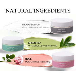 Máscara de arcilla brillante rosa, antiacné antienvejecimiento y, mascarilla purificadora de vitamina <span class=keywords><strong>C</strong></span> para <span class=keywords><strong>c</strong></span>úrcuma, belleza, té verde, mascarillas para el cuidado de la piel - Product Image 3