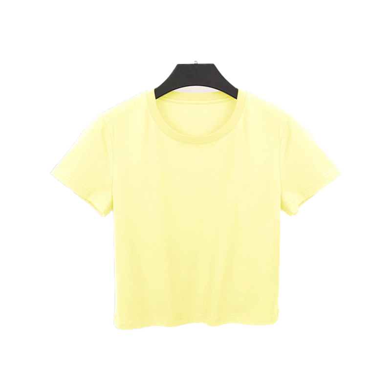 Yellow  Cotton Women's T-shirts