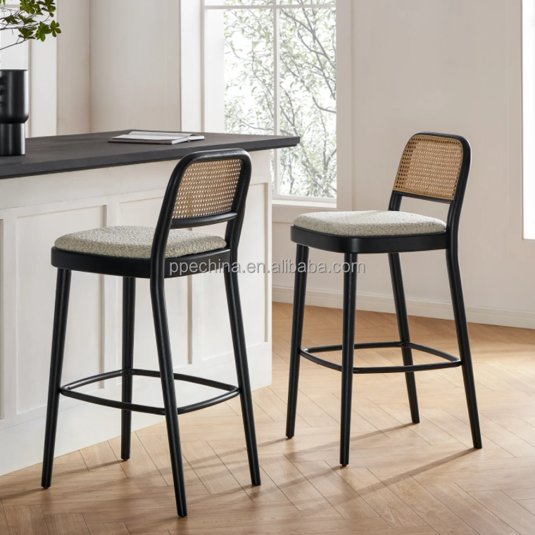 Bar furniture rattan high barstools kitchen modern tabouret stools bar chairs counter bar stools for kitchen