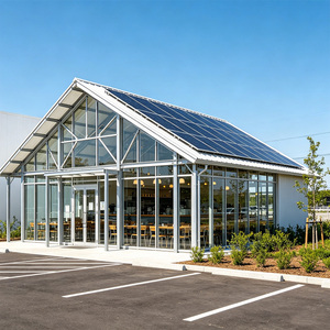 Bâtiment commercial de restaurant en structure d'acier préfabriquée, cadre moderne, haute résistance, galvanisé, modulaire, durable, vente directe usine - Product Image 1